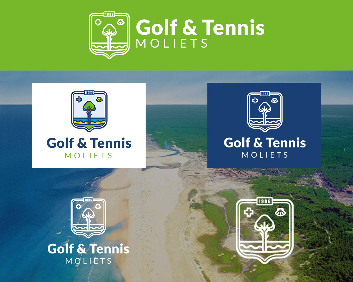 Identité visuelle Golf & Tennis de Moliets, Landes